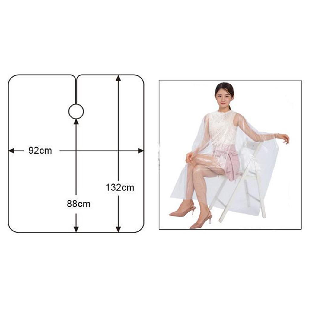 100x Disposable Hair Cutting Cape Unisex Barber Shop Capes Transparent