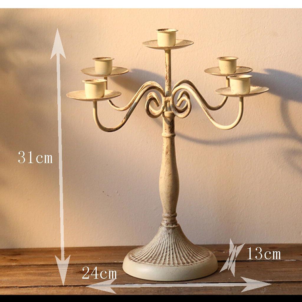 Metal Candle Holder Candlestick Vintage Style Home Decoration