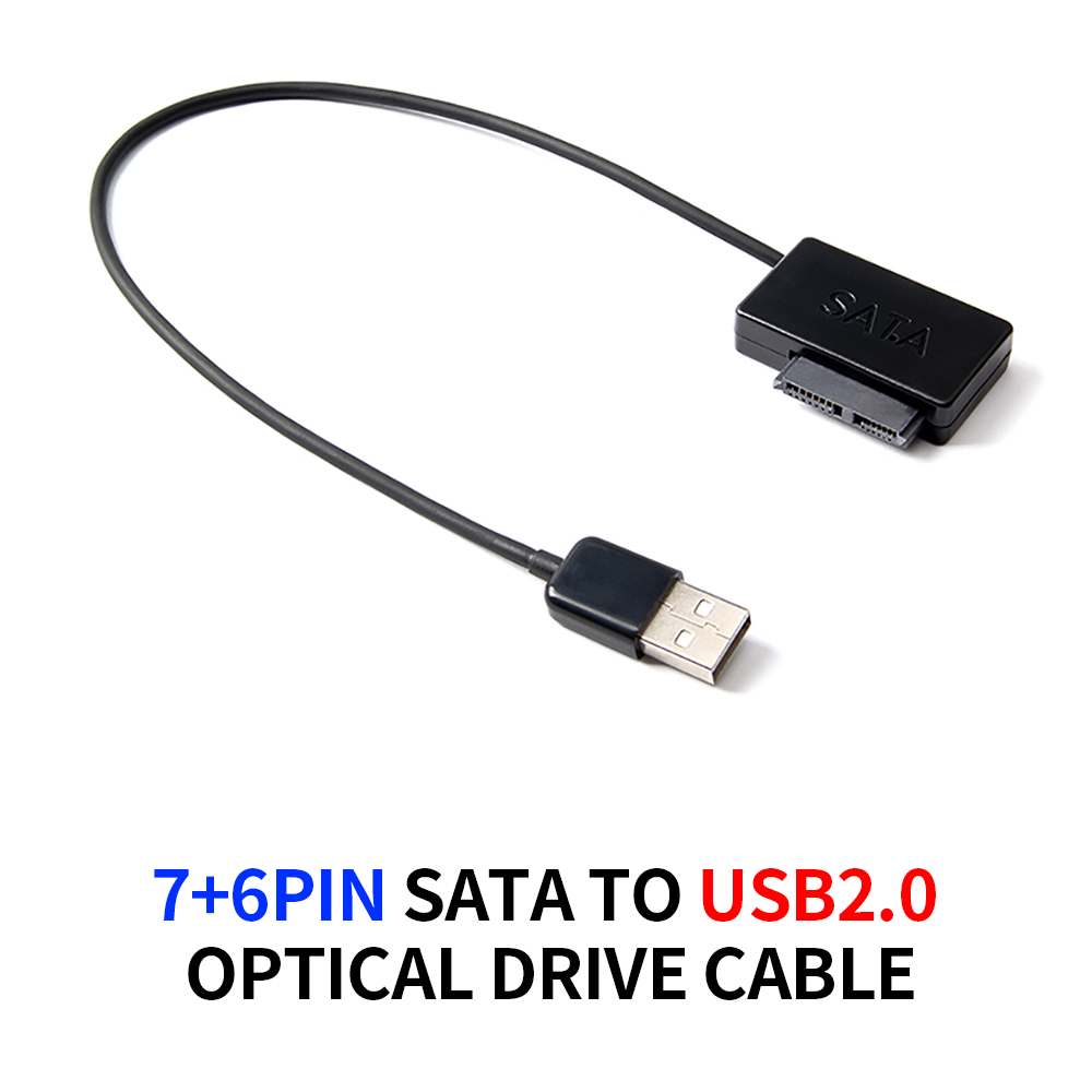 Cáp Chuyển Đổi Máy Tính Xách Tay MSATA Sang USB2.0 7 + 6pin SATA Sang USB, Màu Đen