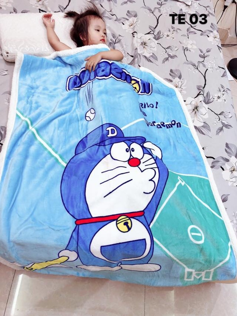 Chăn 4 Mùa 2 Lớp Không Rơi Lông Êm Mềm Cho Bé Yêu