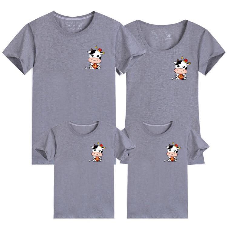 Áo Thun Gia Đình Logo Bò Sữa