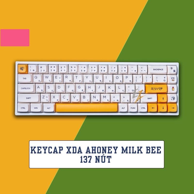 Set Keycap Thick Pbt XDA Honey &amp; Milk Bee cho bàn phím cơ