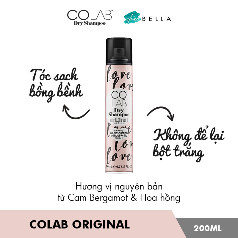 Combo 2 Chai Dầu Gội Khô Colab mùi Original + Unicorn 200ml/chai