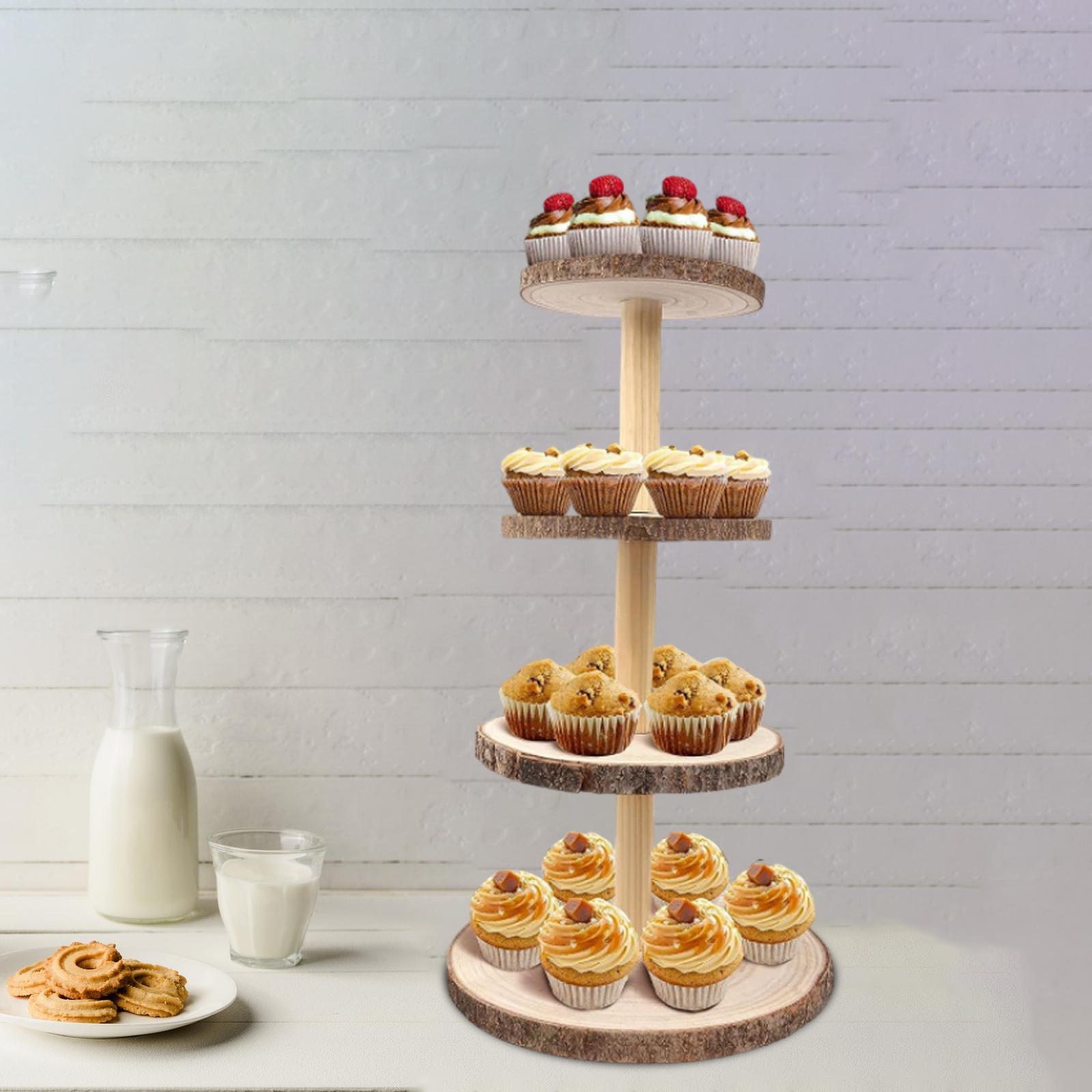 Wood Cupcake Stand Holder Party Home Dessert Display Stand