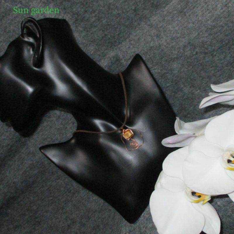 VÒNG CỔ DÂY ĐỒNG mix XƯƠNG PHONG THỦY DCĐ15