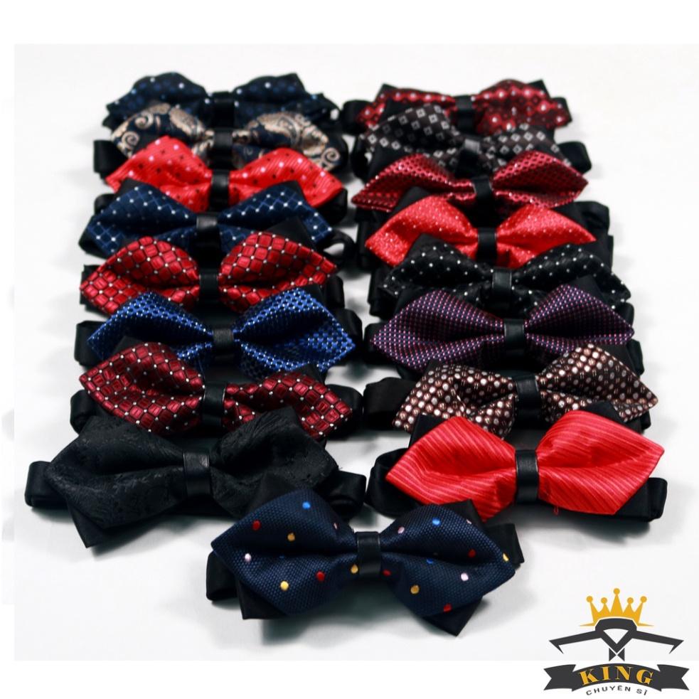 Nơ cài áo vest nam KING chú rể vải lụa silk phi bóng cao cấp giá rẻ