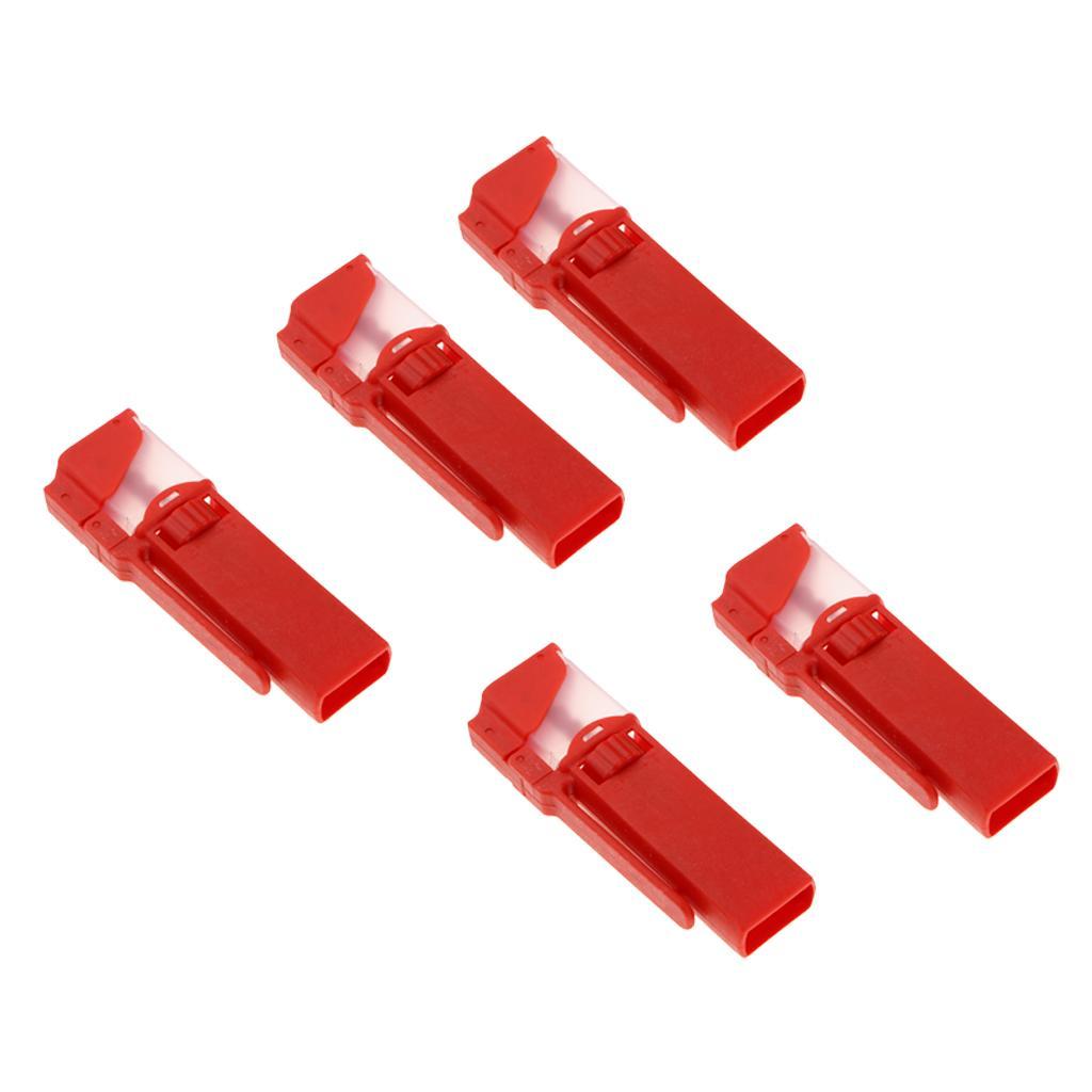 5pcs Lightweight ABS Live Bloodworm Clip Baits Clip Fishing Bait Bander Tool