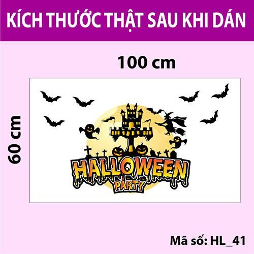 Decal dán kính trang trí Halloween 2020 số1