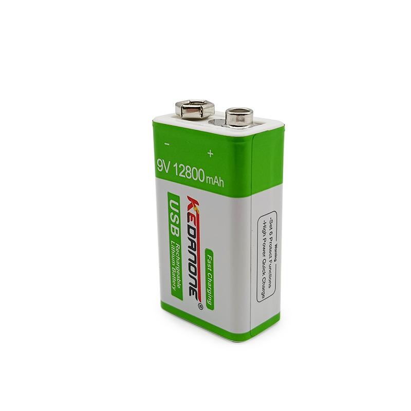 2023 Pin Sạc 9V Mới Cho Micro Đồng Hồ Đo Vạn Năng Đồ Chơi Điều Khiển Từ Xa KTV,Pin Lithium Micro USB 9V 12800MAh Màu Sắc: 15 Chiếc