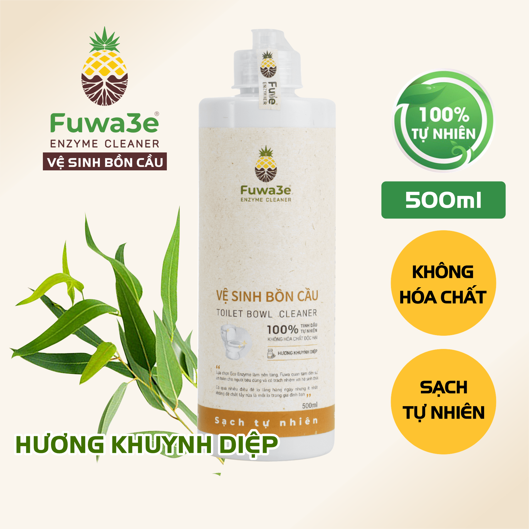 Vệ sinh bồn cầu hữu cơ Fuwa3e chai 500ml