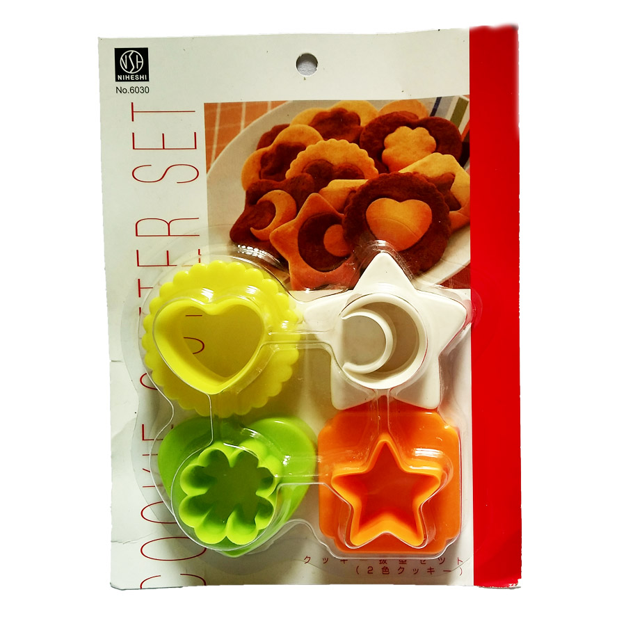 Bộ 4 khuôn làm bánh các hình ngộ nghĩnh Niheshi 6030 hàng Nhật