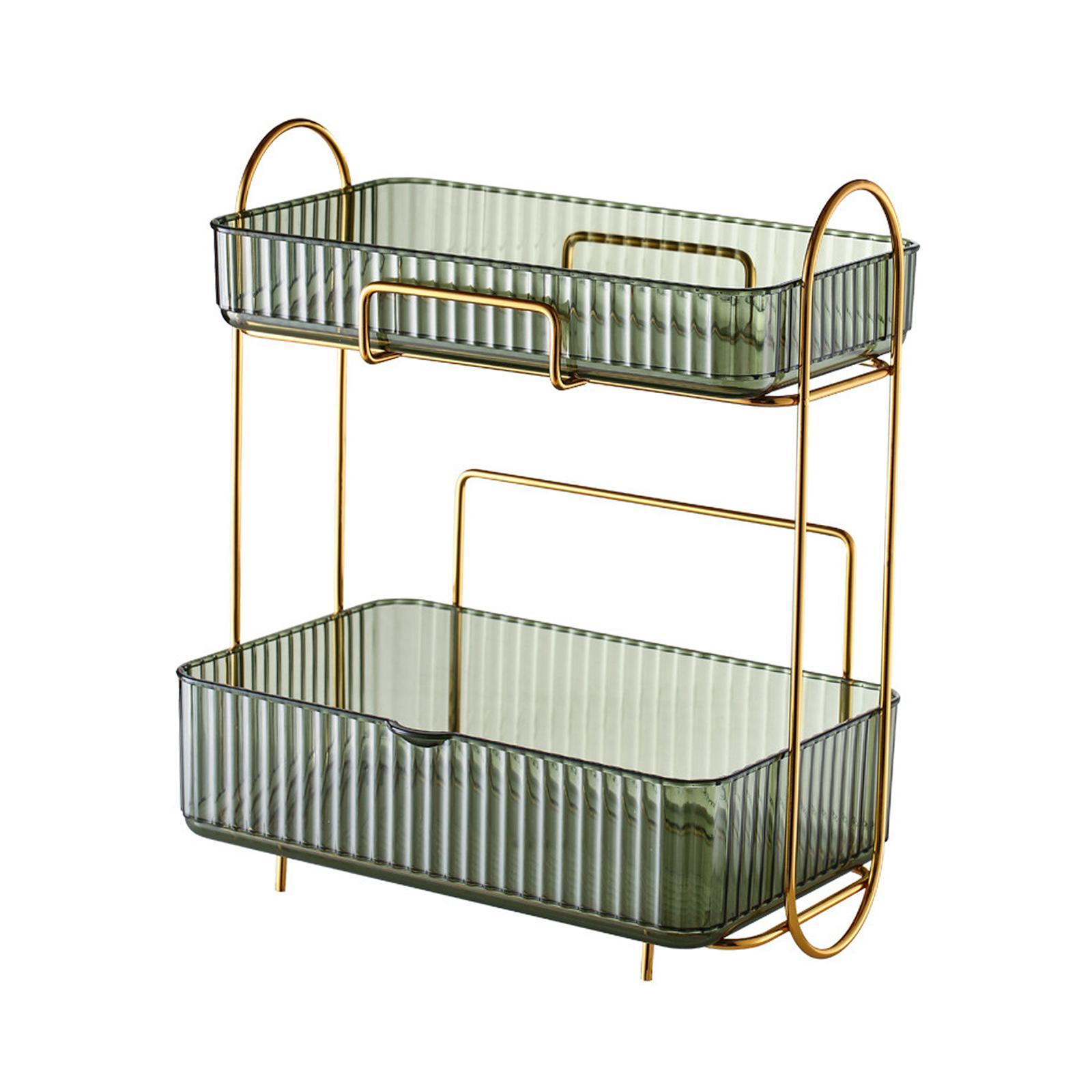 2 Tier Makeup Cosmetic Organizer Multifunctional for Bedroom Desk Countertop
