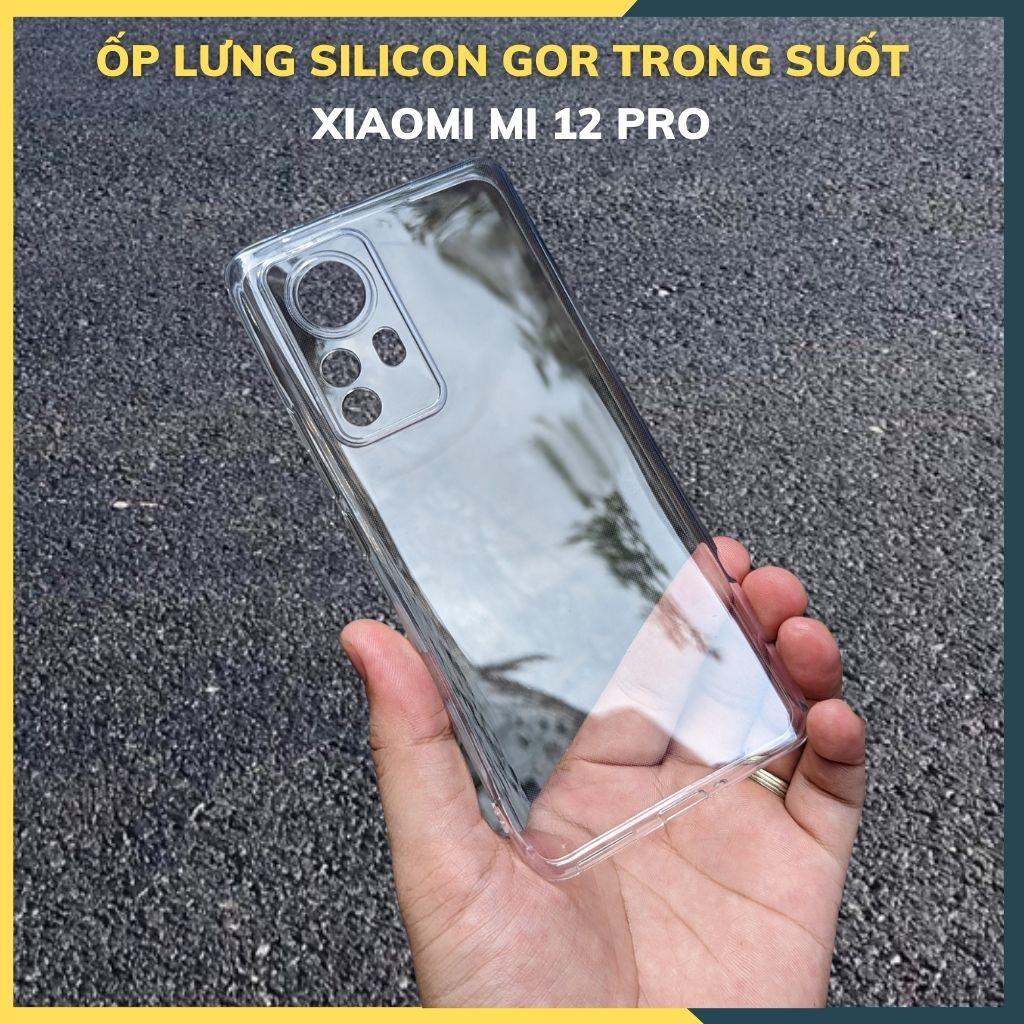 Ốp lưng mi 12 pro silicon trong suốt chính hãng GOR bảo vệ camera phụ kiện huỳnh tân store - Hàng nhập khẩu