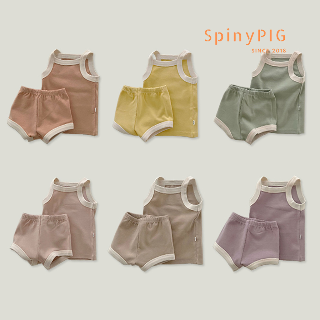 Bộ quần áo cho bé 0-3 tuổi style Hàn Quốc sát nách 2 dây dành cho hè thu chất liệu cotton cực đẹp