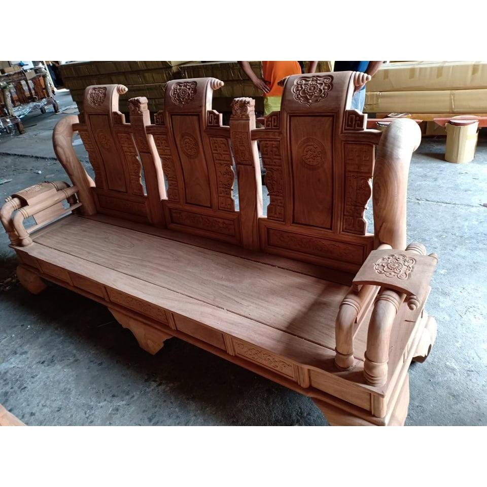 bộ bàn ghế tần thủy hoàng gỗ gõ tay 12 bàn đục đẹp