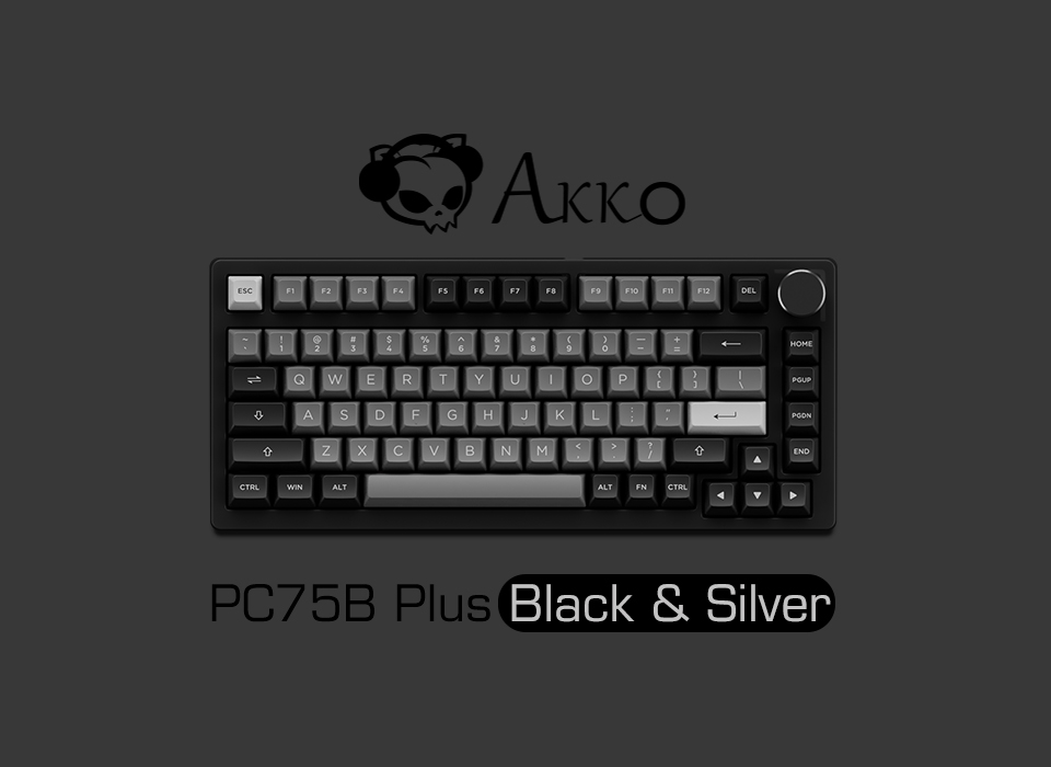 Bàn phím AKKO PC75B Plus Black &amp;amp; Silver, Hàng chính hãng