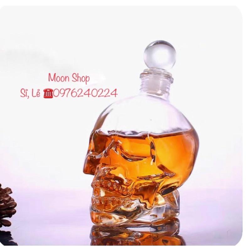 Bình Đựng Thuỷ Tinh Cao Cấp Mẫu Đầu Lâu 400ml.