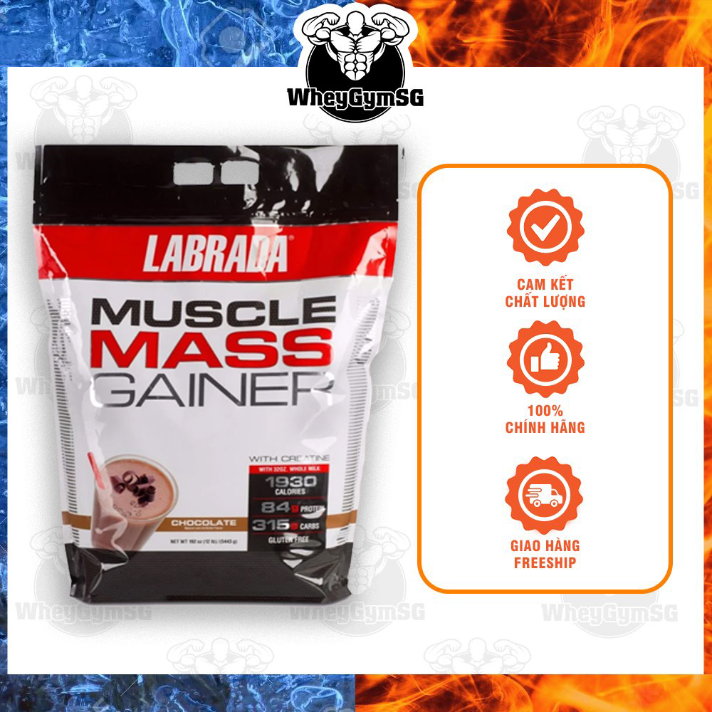 Muscle Mass Gainer Labrada Sữa Tăng Cân Nhanh 12 Lbs (5.4kg) Cho Người Gầy USA