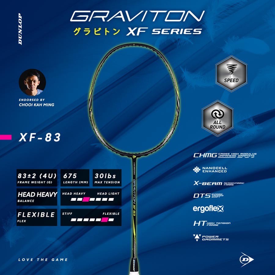 Vợt cầu lông Dunlop - GRAVITON XF83 G1 NH NF