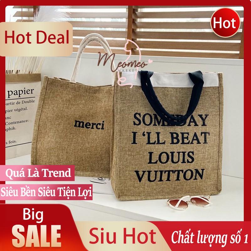 Túi Cói Đi Du Lịch Đi Biển Đi Chơi Siêu Hot Hit - Túi Cói Merci Loại 1 Cực Trend