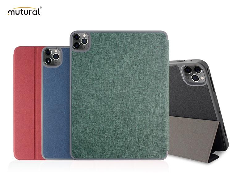 Bao da chính hãng Mutural cao cấp cho iPad Pro 11.0 2020 có khay đựng bút - Xanh rêu