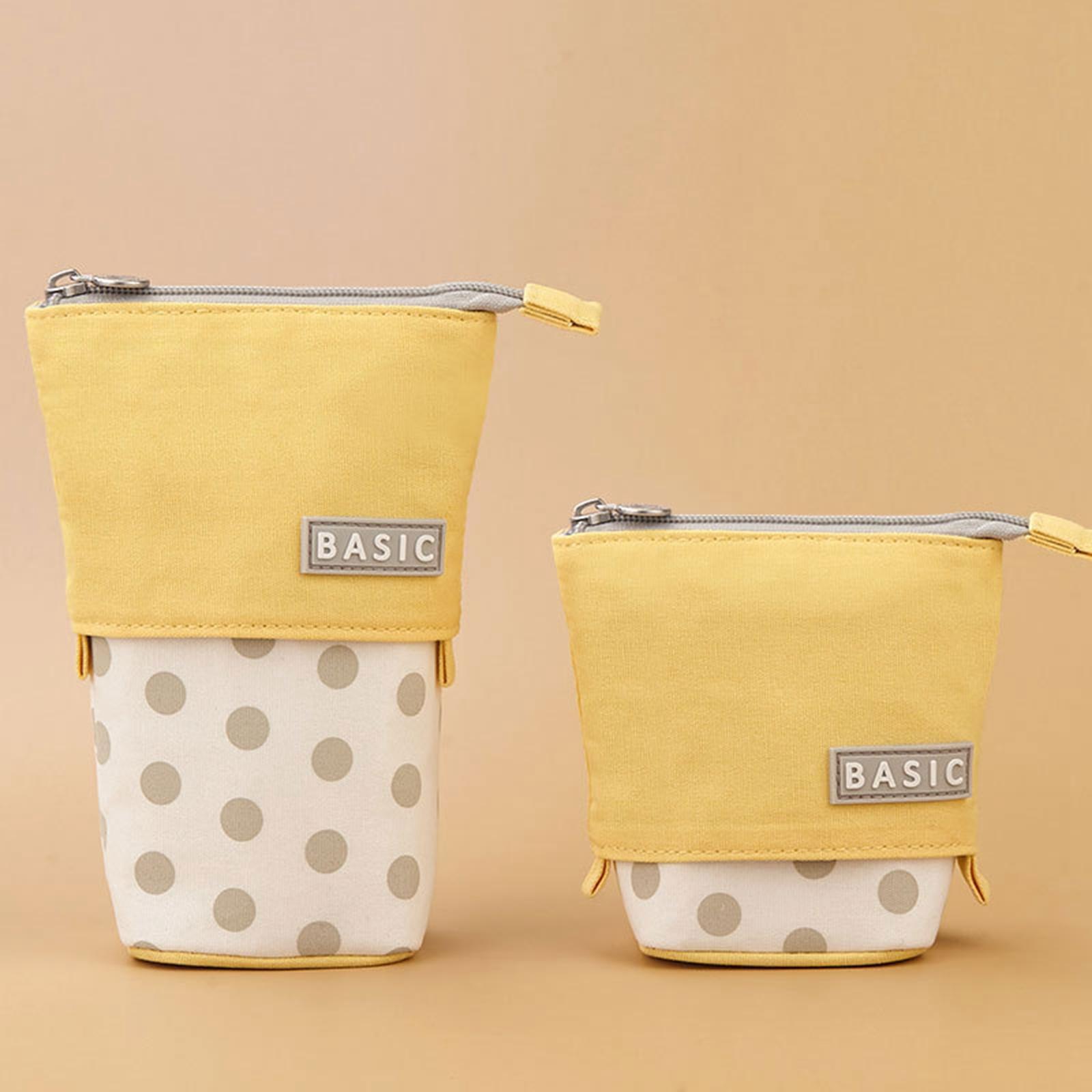 Pencil Telescopic Holder Bag Portable Canvas Cosmetic Pouch