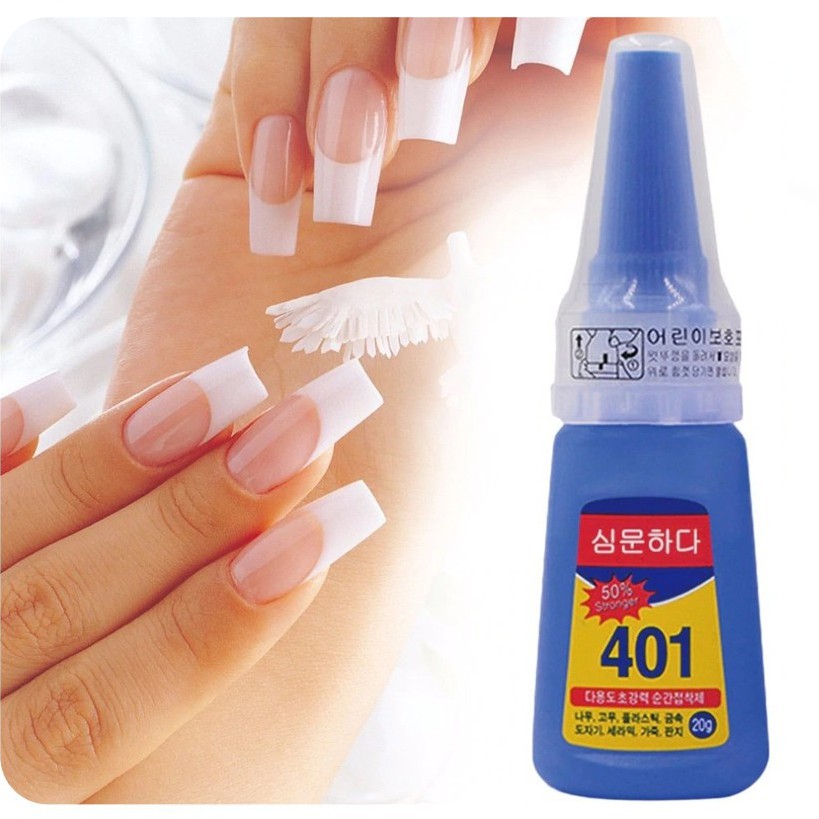 Keo 401 dán móng nail (20g) - Keo dán đa năng Hàn Quốc loại tốt chuyên dụng cho dân làm móng