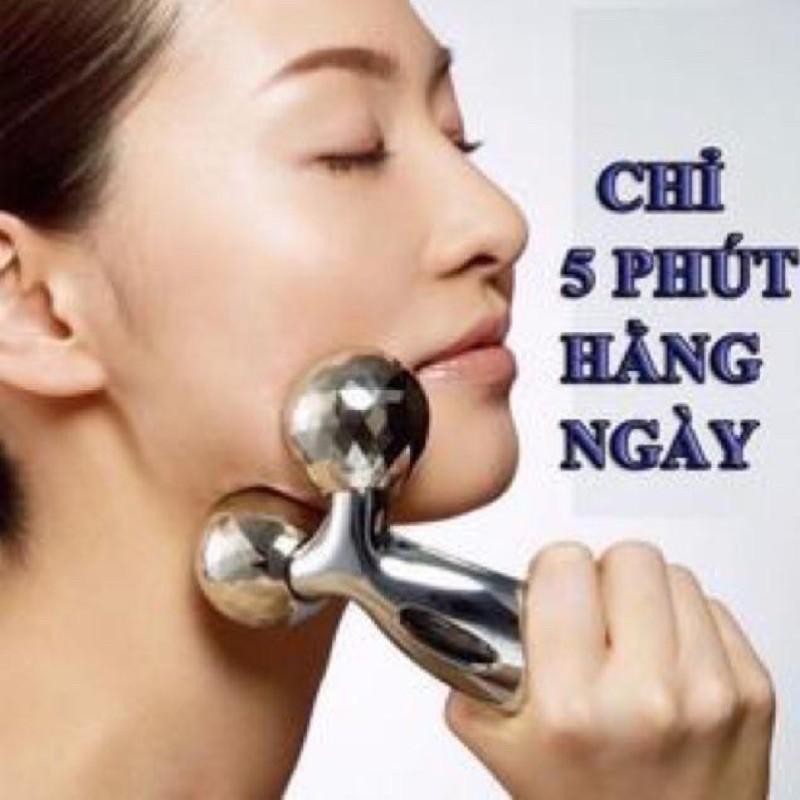 Cây lăn mặt Massage 3D Hàn Quốc Nâng Cơ Mặt Cầm Tay