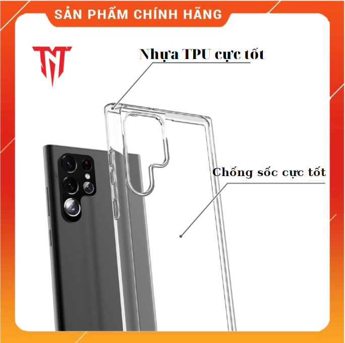 Ốp lưng nhựa TPU chống sốc cho điện thoại Samsung Galaxy  S22 / S22 plus / S22 ultra - Hàng chính hãng