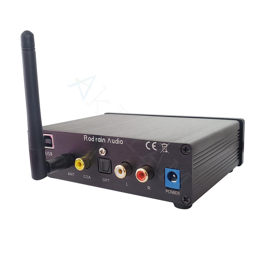 Rod Rain Audio Dual PCM1794 DAC QCC5125 Thẻ USB Bluetooth 5.1 Amanero LDAC DSD512 Bộ giải mã âm thanh HIFI Bộ khuếch đại tai nghe 600Ω