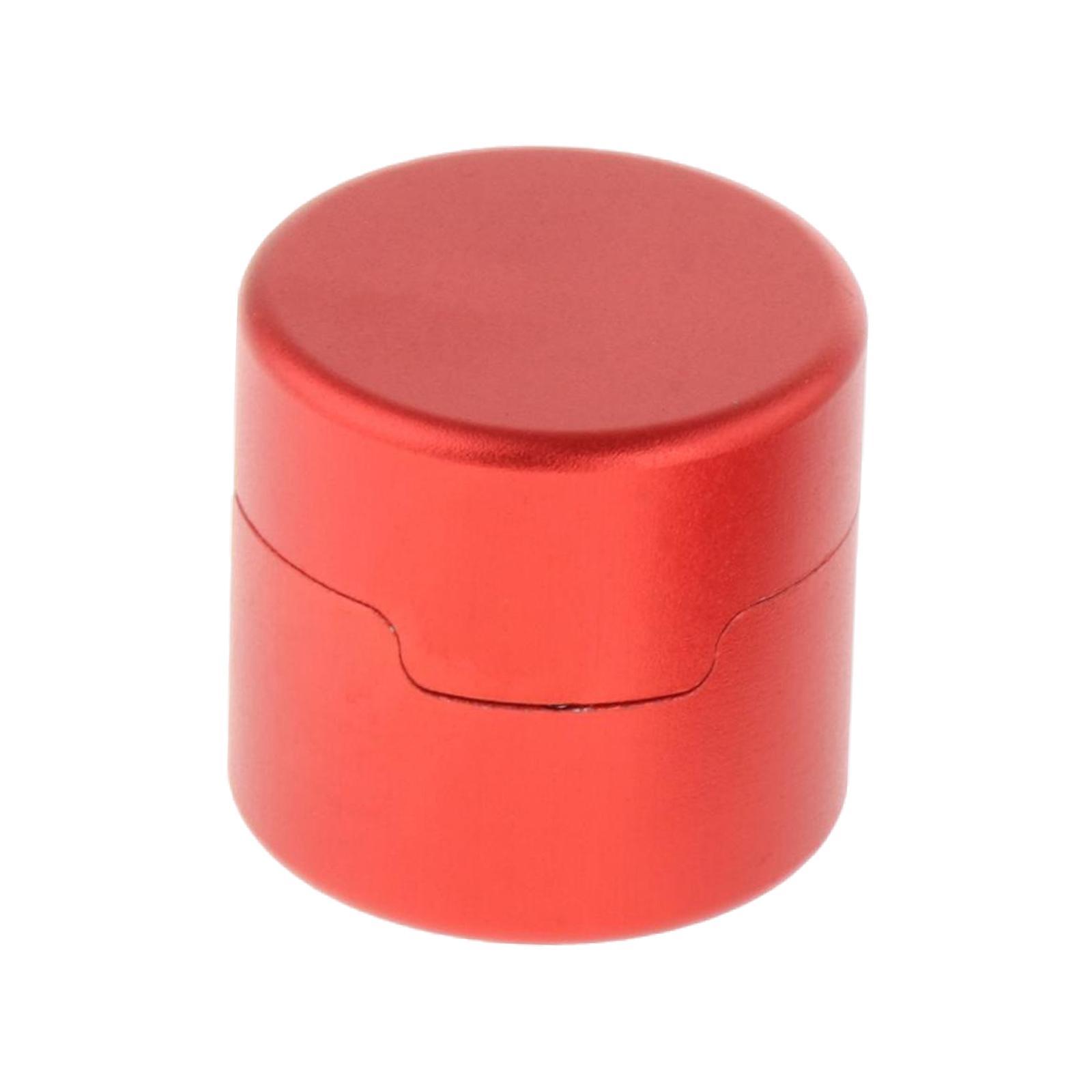 Pool Cue Chalk Holder Portable Aluminum Alloy Box Billiards Accessories Red
