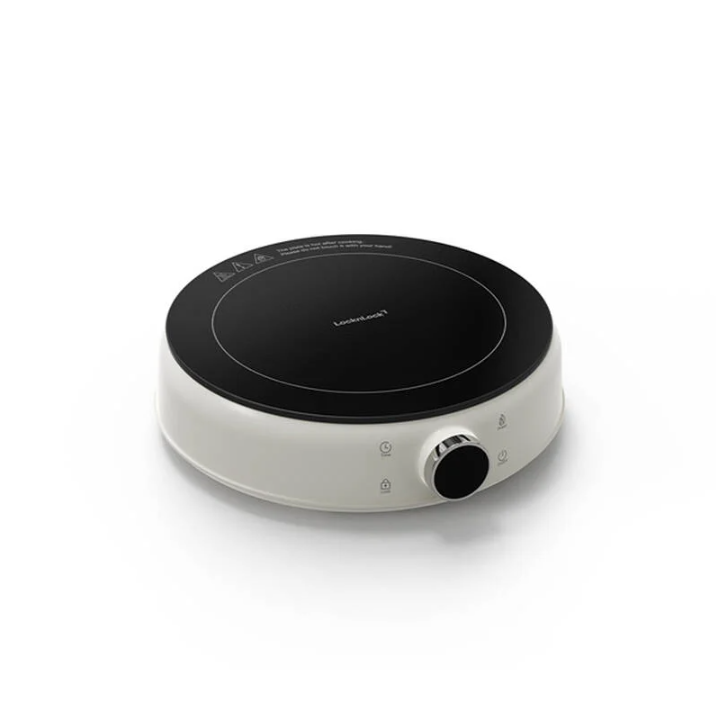 Bếp điện từ mini Locknlock 1500W- Màu ngà - EJI126IVY - Hàng chính hãng