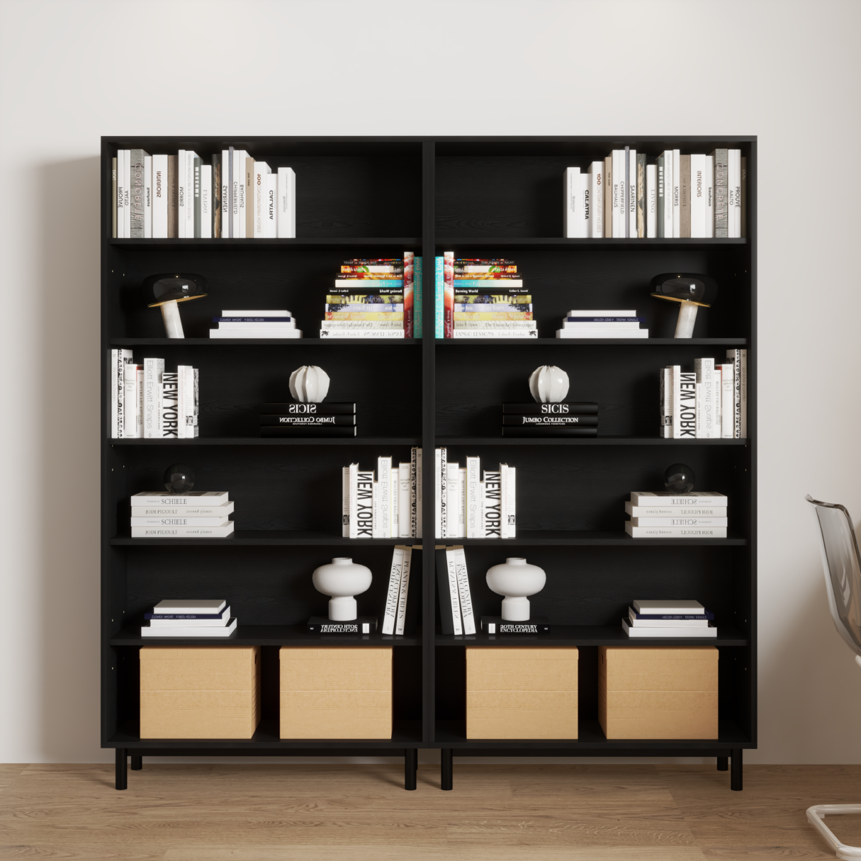 [Happy Home Furniture] CATY  , Kệ sách 6 tầng - chân sắt ,  90cm x 30cm x 180cm (DxRxC), KSA_015