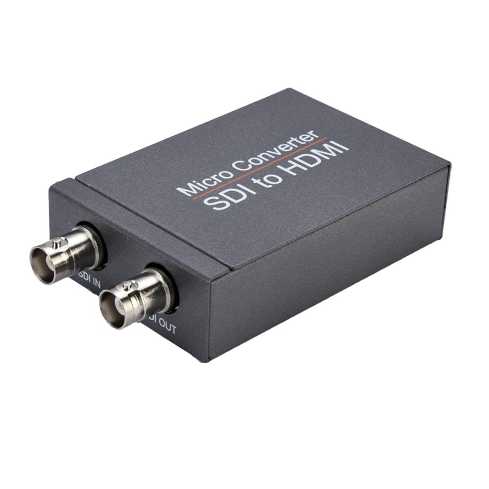 Bộ chuyển đổi NK-M008 Micro SDI SDI sang HDMI / SDI sang SDI 2 định tuyến Đầu ra Mini HD 1080P Bộ chuyển đổi USB Powered