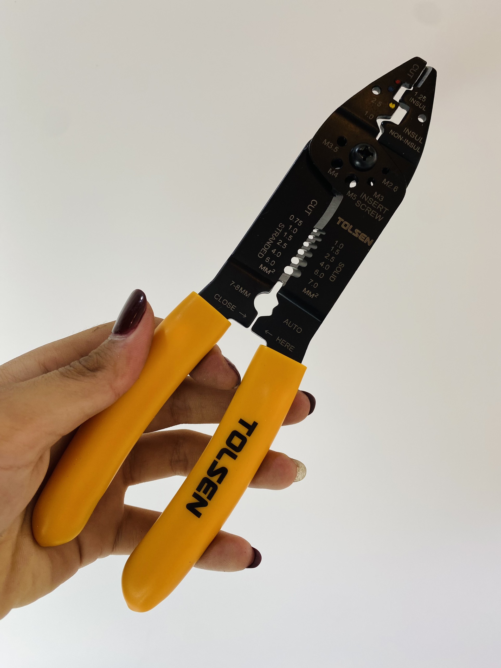 Kìm tuốt dây điện đa năng Tolsen 38051 chức năng 7in1 - Hoàng Yến