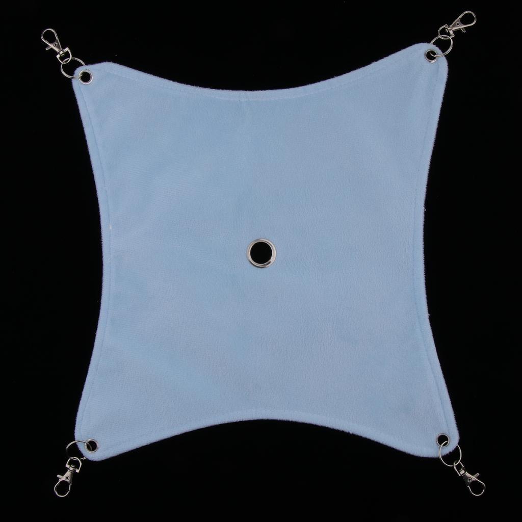 2X Small Hamster Hammock Cage Hanging Bed Nest for Birds Hamster Mice Blue-M