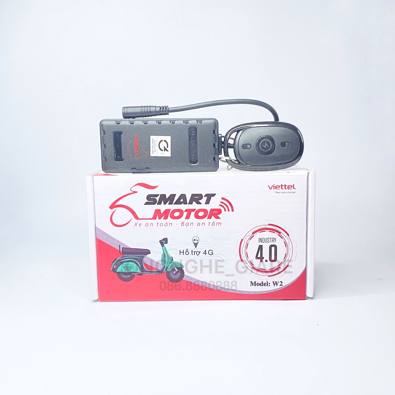 [Có REMORT] Định vị, chống trộm Xe máy, Ô TÔ - Smart Motor W2 Viettel (Chip 4G SX 2022)