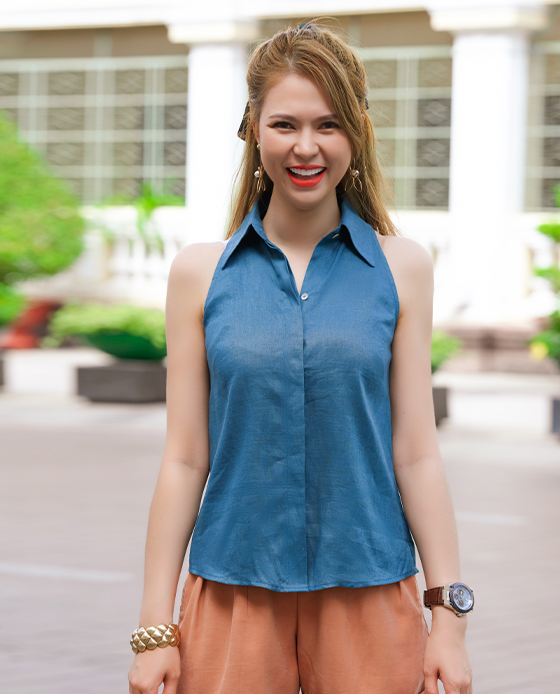 Áo Sơ Mi Halter Veronica TOP159 Thời trang thiết kế Hity