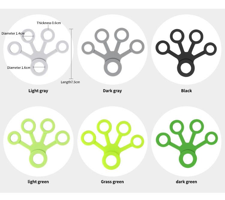 MỚI 1PCS Năm ngón tay silicone mở rộng tay huấn luyện ngón tay huấn luyện sức mạnh sức đề kháng sức khỏe Color: bag