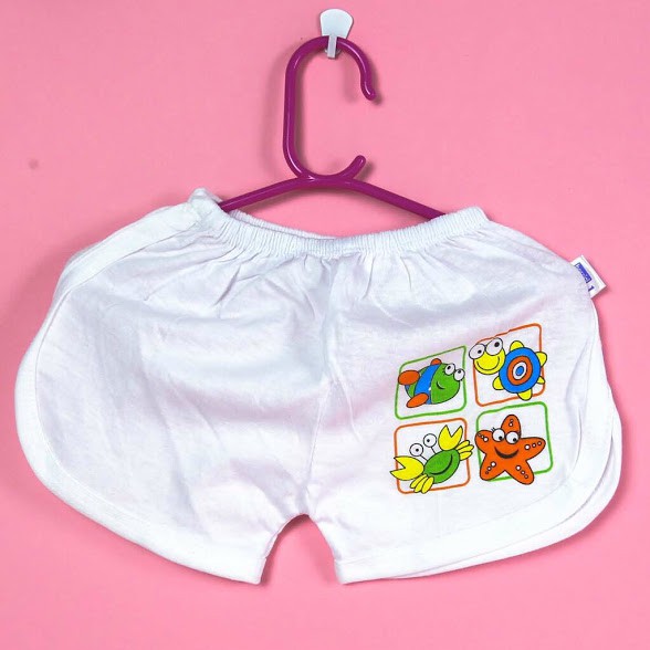 Set 5 Quần ngắn trắng sơ sinh thể thao in hình 100% COTTON CHO BÉ -MẪU NGẪU NHIÊN