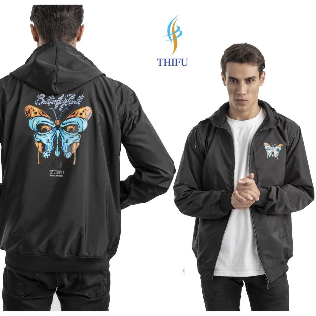 Áo Khoác Dù 2 Lớp Lót Das Cao Cấp FASHION In Họa Tiết Hoạt Hình BUTTERFLY Thoáng Mát, Chống Nắng, Tránh Mưa