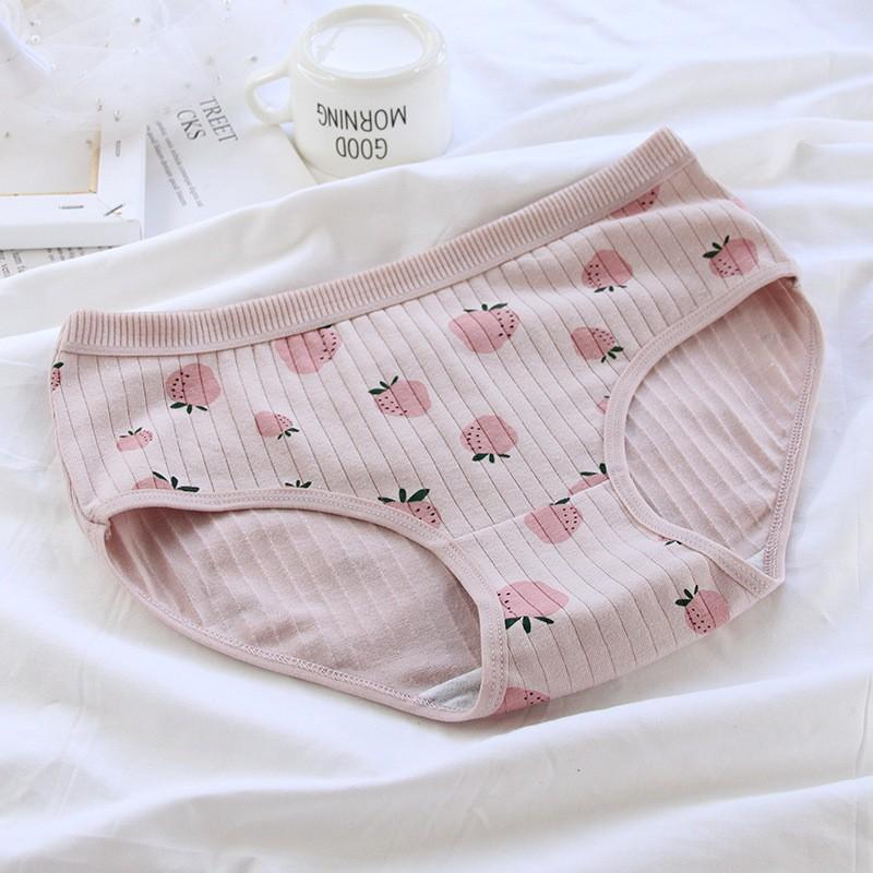 Quần Lót Cotton Co Dãn 4 Chiều Dâu Cute 40-80kg