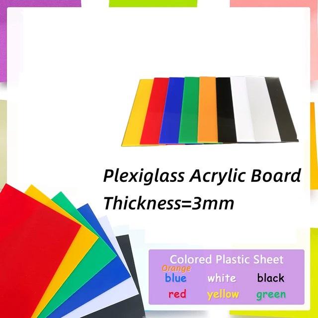Tấm Mica khổ A4 20x30cm - dày 3mm - nhiều màu sắc
