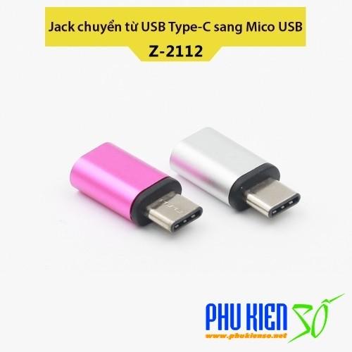 Jack chuyển từ USB Type-C sang cổng Micro USB