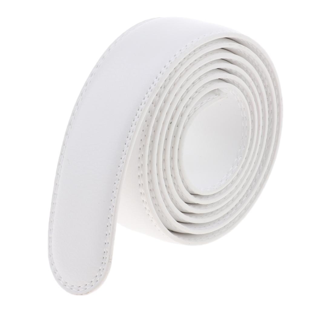 2x Replacement PU Leather Belt Without Buckle Double Stitching for Men 3.5cm