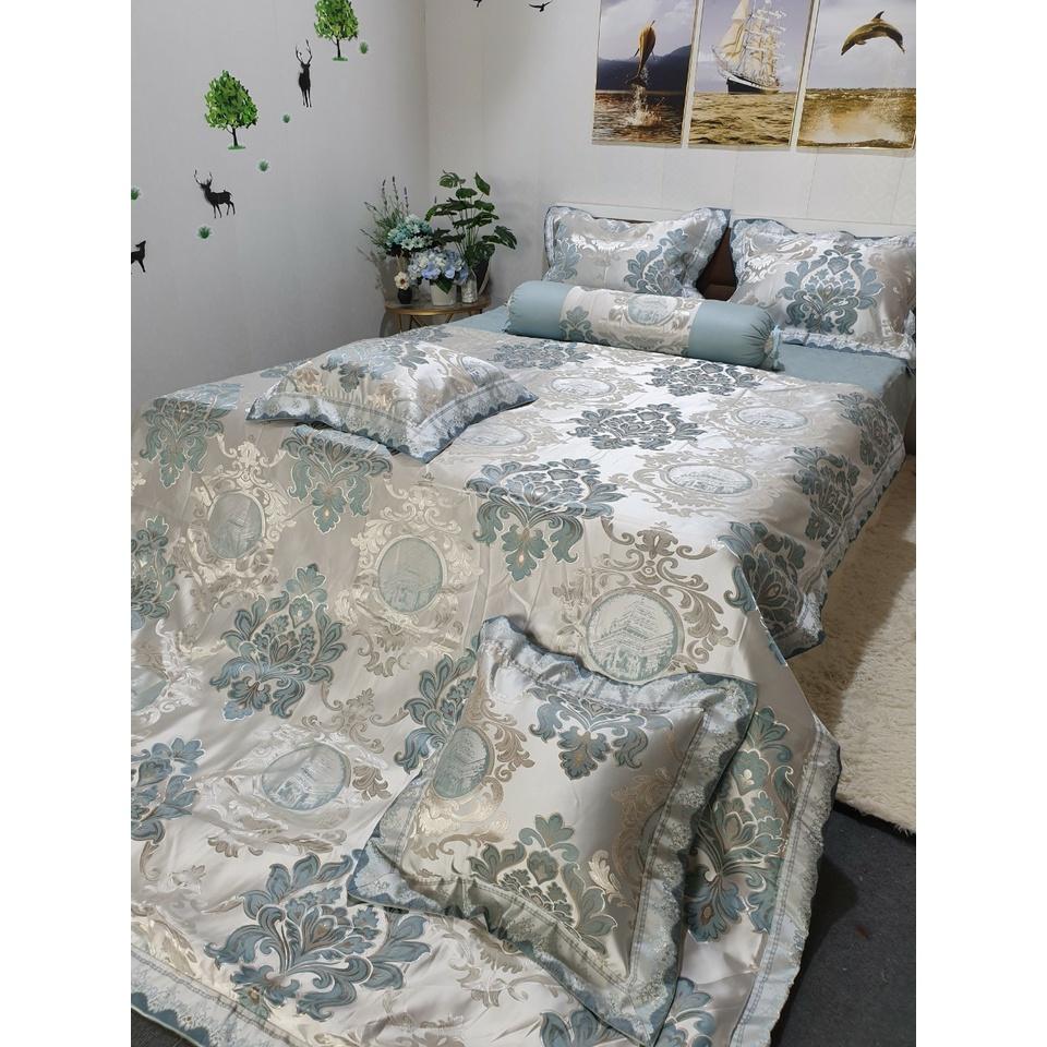 Set 5 Món Chăn Ga Gấm Nhập Khẩu Siêu Mịn