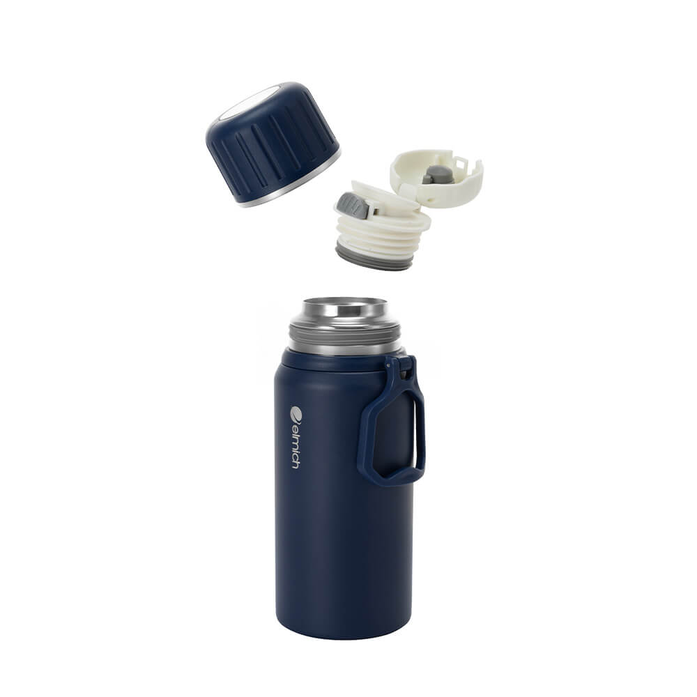 Bình Giữ Nhiệt Inox 304 Elmich EL8346 600ml, Hàng Chính Hãng, Có Quai Xách, Đóng Mở Một Chạm-JoyMall