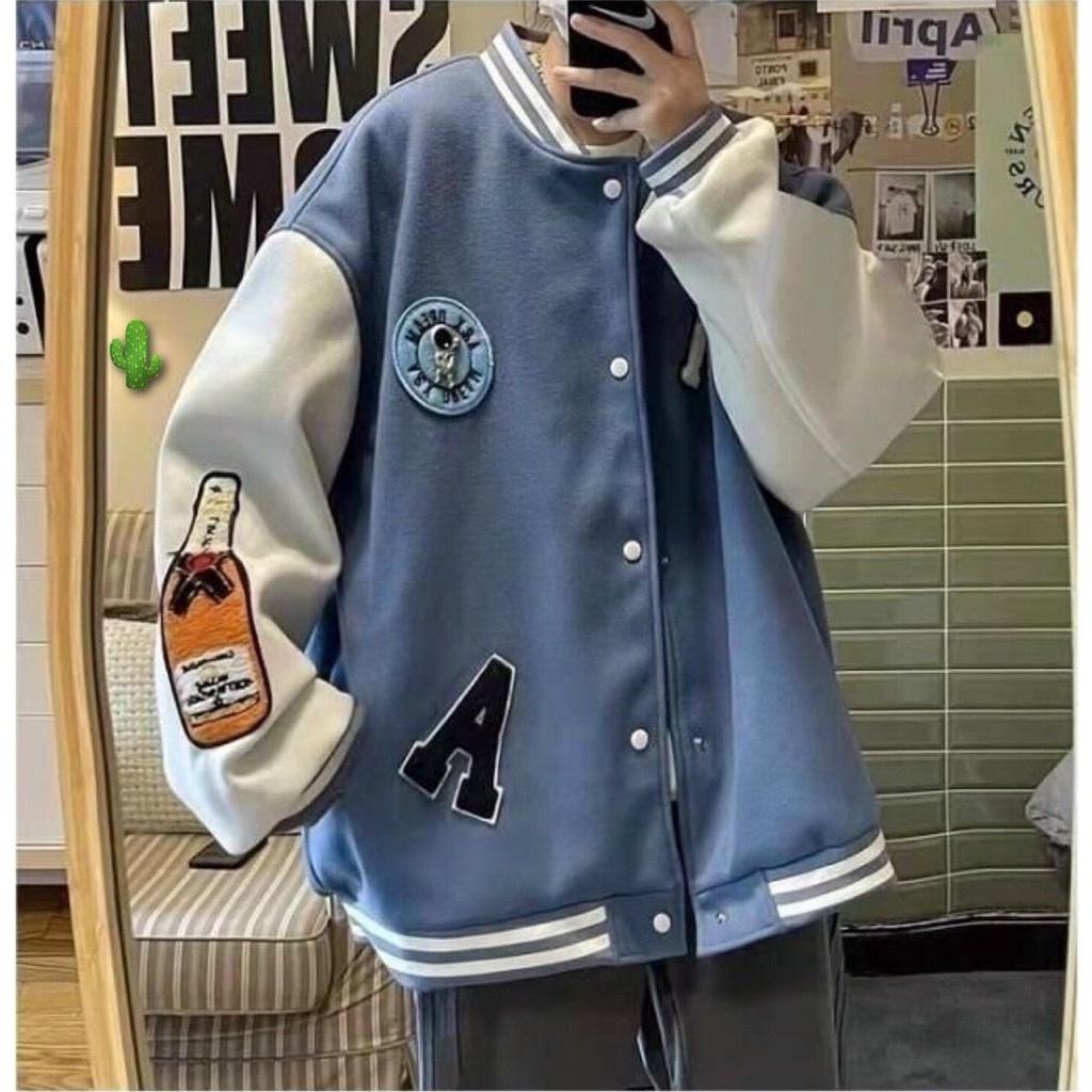 Áo Khoác Bomber A&X Dream in phối siêu cá tính form Unisex Chất Nỉ Bông