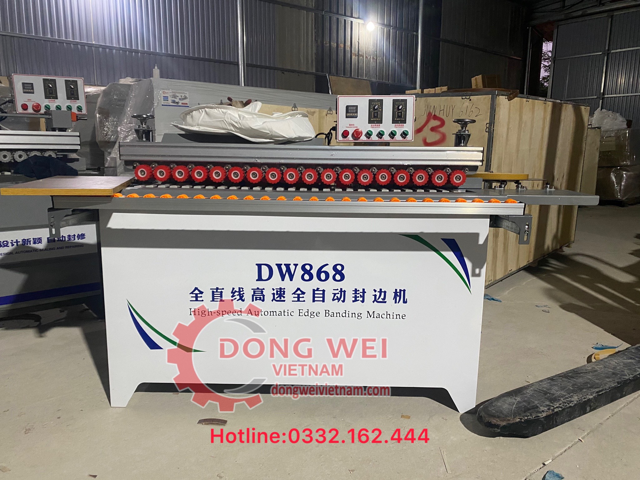 Máy dán cạnh gỗ MDF tự động 5 chức năng DW-868