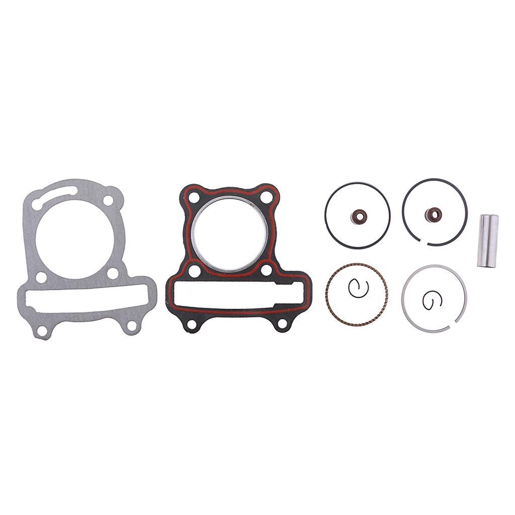 47mm Big Bore Cylinder Piston Rings Pin Gaskets Kit For GY6 80CC Engine